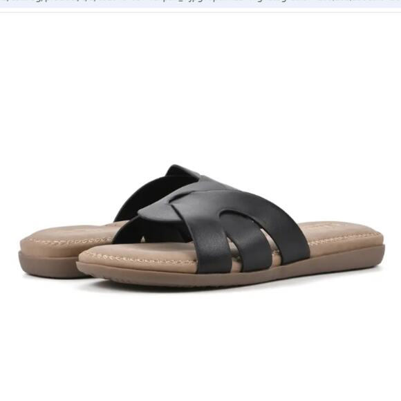 NEW Cliffs By White Mountain Comfortable Womens Fortunate Slide Sandal Black 6.5 - Picture 7 of 8